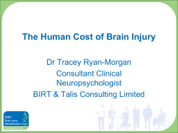 The Human Cost of Brain Injury - Dr Tracey Ryan
