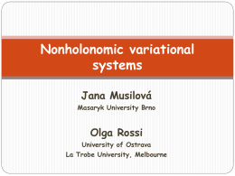 Nonholonomic variational systems