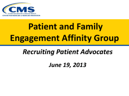 Patient & Family Advisors - NYS Partnership for Patients