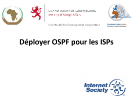 Deploying OSPF for ISPs