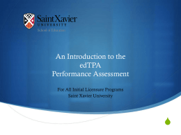 edTPA Introductory PowerPoint