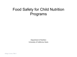 Food Allergies and Food Intolerances PowerPoint
