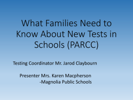 PARCC Informational Presentation