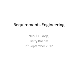 Requirement - Software Engineering II