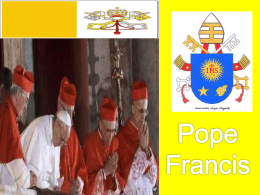 Cardinal Jorge Mario Bergoglio - St Joseph`s Catholic Primary School