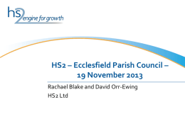 HS2: An Engine For Growth - Ecclesfield Parish Council