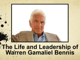 PowerPoint on Warren Bennis
