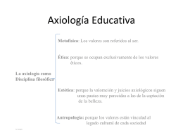 Axiología Educativa.