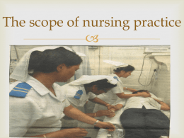 SCOPE OF PRACTICE - Nursing Council of Mauritius