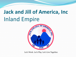 Jack and Jill of America, Inc Inland Empire