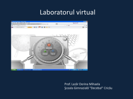 Laboratorul virtual - Școala Gimnazială ”Decebal” Cricău