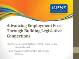 Advancing Employment First Through Building Legislative