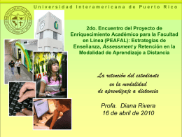 Estrategias Recomendadas - Universidad Interamericana, Recinto