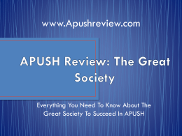 APUSH Review: The Great Society