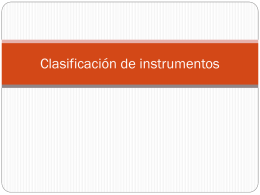 5.1 Clasificación Instrumentos