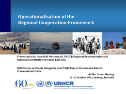UNHCR presentation on operationalizing the RCF