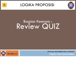 Pertemuan Ke-4 (Review QUIZ)