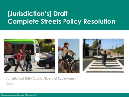 Sample Local Complete Streets PowerPoint Presentation