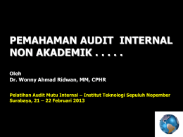 Pemahaman Audit Mutu Internal - Institut Teknologi Sepuluh