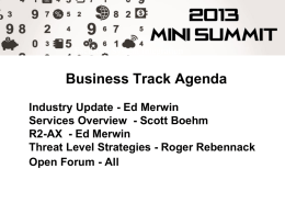 Ed Merwin - Industry Update (9MB, ) - Niagara Mini