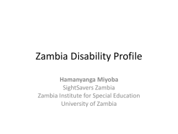 Zambia Disability Profile
