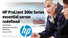 Customer overview - HP and Alliance Partner Solutions