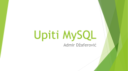 3. MySQL Upiti - WordPress.com