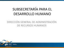 Dirección General de Administración de Recursos Humanos