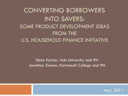 Borrow Less Tomorrow A behavioral Approach to Debt Reduction