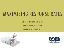 Maximising Response rates and Q&A