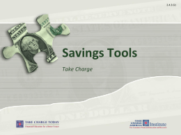 Savings Tools