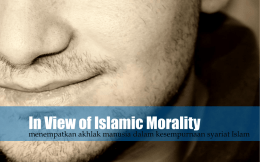 Akhlak Dalam Pandangan Islam