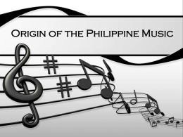 Origin of the Philippine Music
