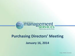 Purchasing Directors - Department of Management Services