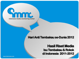 Hasil Riset Hari Anti Tembakau IMMC 2012 - IMMC News