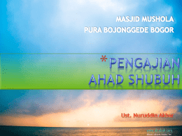 PENGAJIAN AHAD SHUBUH - Musholla Al