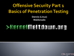 Offensive Security Part 1 Powerpoints