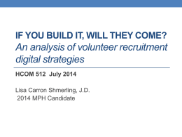digital strategy analyis of volunteer physician recruitment