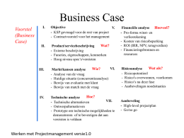 Business Case - Werken met Projectmanagement