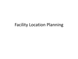 Facility Location Planning