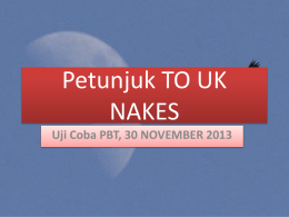 Petunjuk TO UK NAKES 2013 - Akademi Perekam Medis