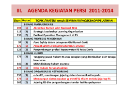 Agenda PERSI JABAR 2011-2014