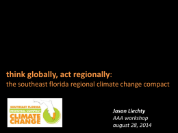 Liechty - Southeast Florida Regional Climate Compact
