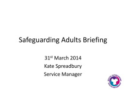 Safeguarding Adults Briefing