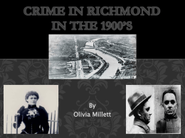 Crime in Richmond in the 1900*s