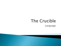 The Crucible - HigherEnglishMrDempsey
