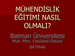 Prof. Dr. Ali Bilgin, Batman Üniversitesi