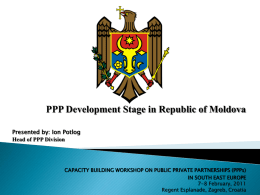 PPP Development Stage in Republic of Moldova