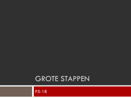 Grote stappen