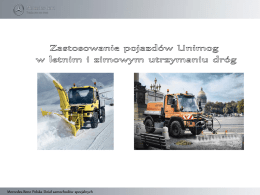 Zastosowanie pojazdów UNIMOG w letnim i zimowym utrzymaniu dróg